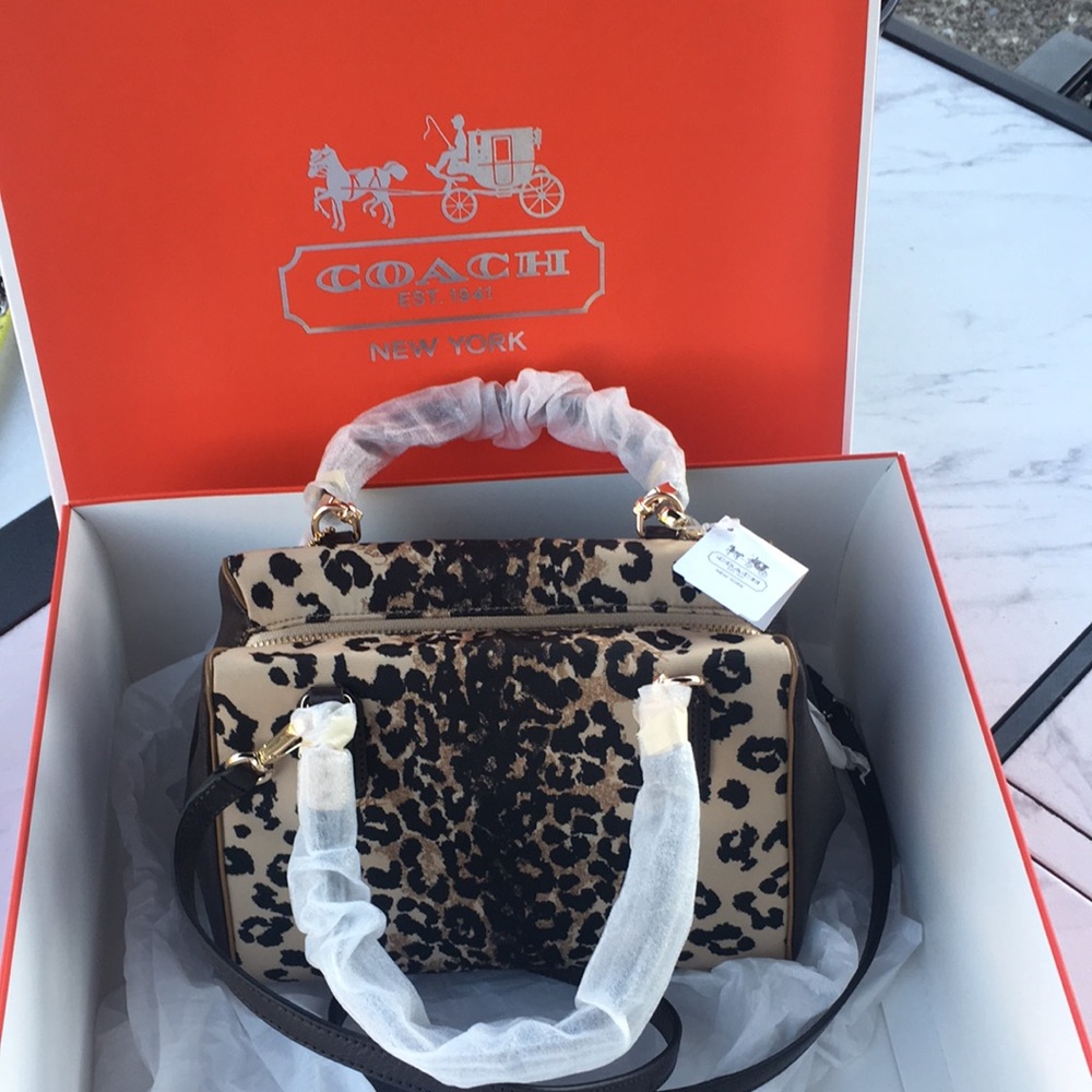 Coach Mad Ocelot mini satchel purse.